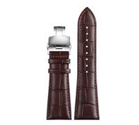 Bracelet large en cuir pour homme, 22/23/24/26/28 mm, longueur 20 cm, avec boucle ardillon et boucle papillon, accessoires remplaçables,26 mm