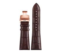 Bracelet large en cuir pour homme, 22/23/24/26/28 mm, longueur 20 cm, avec boucle ardillon et boucle papillon, accessoires remplaçables,26 mm