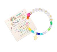 Bracelet léger en acrylique avec breloque lettre pour fille - Bijou de poignet pour une tenue décontractée et un cadeau - Chaîne de main avec pendentif ange cheval, taille unique, Comme décrit