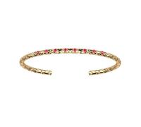 Bracelet - LES GEORGETTES - Joyau rose - Plaqué or - Oxyde de zirconium - Diamètre 58 mm