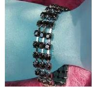 Bracelet - LES TRESORS DE LILY - Disco - Métal - Noir - Largeur 1.2 cm