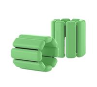 Bracelet Lesté Bracelet lesté for poignet, 1 kg ou 2 kg, for exercices de yoga, fitness, fitness, triangle G, sangle de cheville réglable en silicone, protection for jogging(Green 1LB total)