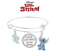 Bracelet Lilo et Stitch Bijoux Emeraude Argent
