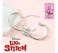 Bracelet Lilo et Stitch Ohana Famille Argent + Sac Collector