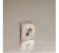 Bracelet Lily Art Lettre D - LES TRESORS DE LILY - Maille à composer - Métal argenté