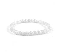 Bracelet Lithothérapie en Pierre de Lune - Synthétique - Blanc - Femme