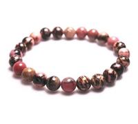 Bracelet Lithothérapie en Rhodonite naturelle Rose - Adulte - Femme