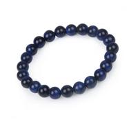 Bracelet - Lithothérapie - Oeil de tigre bleu - Anti-stress - Extensible - 23 perles