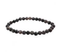 Bracelet Lithothérapie perles 6mm en Labradorite naturelle - Protection, méditation, apaisement Gris