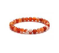 Bracelet Lithothérapie - Vertu - Sardonyx naturelle - 6mm - Femme - Élastique