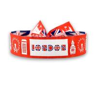 Bracelet Londres avec inscription « London » Union Jack, Big Ben et Cabine Rouge, Standart, N/D, N/D