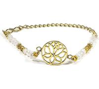 Bracelet Lotus avec pierre de lune -- ±0.4cm