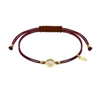 Bracelet - LOTUS - Bracelet Lotus Silver - Cordon bordeaux - Oxyde de zirconium - 16 cm