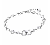 Bracelet Lotus En Argent 925 Et Zircone, Coeur, Tendance, Jlp3093-2-1