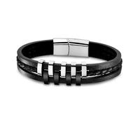 Bracelet - Lotus - LS1838-2-1 - Acier inoxydable - Cuir - Aimant