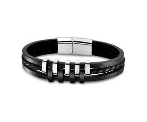 Bracelet - Lotus - LS1838-2-1 - Acier inoxydable - Cuir - Aimant
