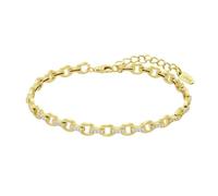 Bracelet - Lotus - Silver - Argent 925 doré - Zircons - 19 cm