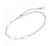 Bracelet - Lotus Silver - Bracelet Lotus Silver Maille Gourmette - Argent - Longueur Ajustable 16-19 Cm - Femme