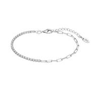 Bracelet - Lotus - Silver double style - Argent 925 - Oxyde de zirconium - Blanc