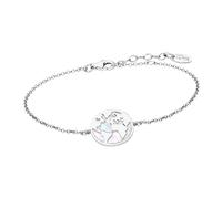 LOTUS SILVER Femme argent sterling Asscher Zircone bleue Bracelet