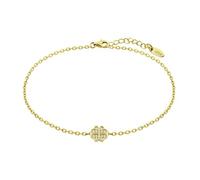Bracelet Lotus Silver Trèfle Oxydes Argent Doré