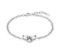 Bracelet Lotus style acier anneaux entrelacés pour femme
