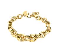 Bracelet Lotus Style Acier Doré Mailles Rondes
