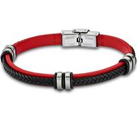 Bracelet Lotus Style femme/homme LS1829-2/3 cuir noir rouge D2JLS1829-2-3