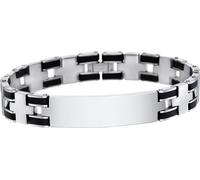 Bracelet Lotus Style hommes LS1177-2/4 acier inoxydable caoutchouc noir D2JLS1177-2-4