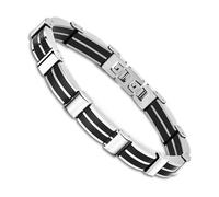Bracelet Lotus Style Noir Ls1878-2/3 Bijoux Homme Acier Inoxydable Jls1878-2-3