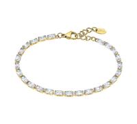 Bracelet Lotus Style Old Money Acier Doré Oxydes Rectangulaires