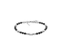 Bracelet - Lotus Style - Urban Man - Acier - Perles Noires - Design Élégant