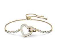 Bracelet Lovely, Cœur, Blanc, Doré à l’or 18 carats (750/1000) OS