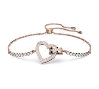 Bracelet Lovely, Cœur, Blanc, Doré à l’or rose 18 carats (750/1000) OS