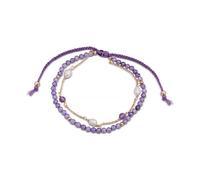 Bracelet - Luxenter - Athat - finition or jaune 18K - Zircone cubique d'améthyste - 16 cm