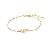 LUXENTER Bracelet Alphabet finition or 18 carats - Lettre G, taille unique, Métal, Sans pierre précieuse