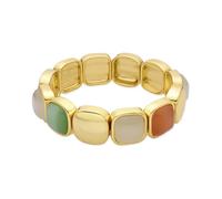 Bracelet - Luxenter - Jajim - Œil de chat multicolfinition ore - finition or 18 carats - Élastique