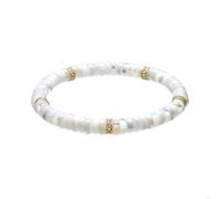 Bracelet - LUXENTER - Landir - Argent 925 - finition or jaune 18k - Nacre blanche