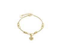 LUXENTER Wilya Bracelet en zircon brillant finition or jaune 18 carats, taille unique, Métal, Zircone cubique.