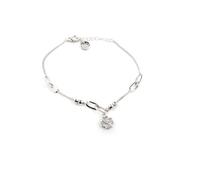 Bracelet - LUXENTER - Wilya - Zircone cubique - Plaqué finition en rhodium - 17 cm + 3 cm d'extension
