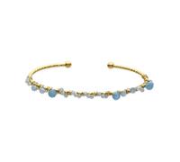 Bracelet - Luxenter - Yakde - Alliage métallique - finition or jaune 18 carats - Cristal bleu
