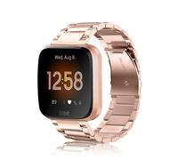 Bracelet m tallique Fintie compatible avec Fitbit Versa 2, Versa Lite Edition, bracelet de rechange en acier inoxydable massif, bracelet d'affair