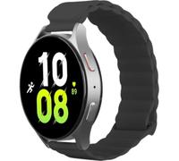 Bracelet de montre - JUSTIN - MagFit - 20 mm compatible Samsung Galaxy Watch - Cuir PU magnétique - Noir