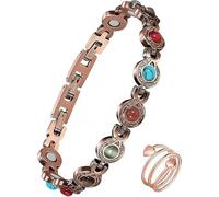 Bracelet magnétique en cuivre pur pour les femmes, bracelet en cuivre ultra force efficace avec boîte-cadeau et outil de retrait