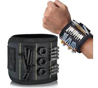 Bracelet Magnetique Homme Bricolage Glable avec 15 Super Puissants Aimants Bracelet Porte Outil Tenir Petits Boulons