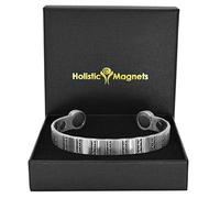 Bracelet Magnétique Homme Femme Bracelet Cuivre Pur Plaqué (sans ternir) 6 Aimants Idée Cadeau Anniversaire Bracelet Jonc-HPS (L: Poignet 19,5-22,5cm)