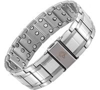 Bracelet Magnetique Homme PREMIUM, le plus Puissant, Titane, Aimant Néodyme de terre rare, Inoxydable, Ultra Résistant, WINFOX777
