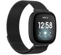 imoshion Bracelet magnétique milanais pour Fitbit Versa 4/ 3 / Sense (2) - Noir