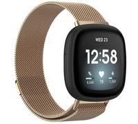 imoshion Bracelet magnétique milanais pour Fitbit Versa 4/ 3 / Sense (2) - Rose Doré