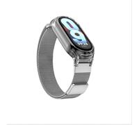 Bracelet magnétique pour Xiaomi Mi Band avec étui transparent Silver Xiaomi Mi Band 3/4/5/6